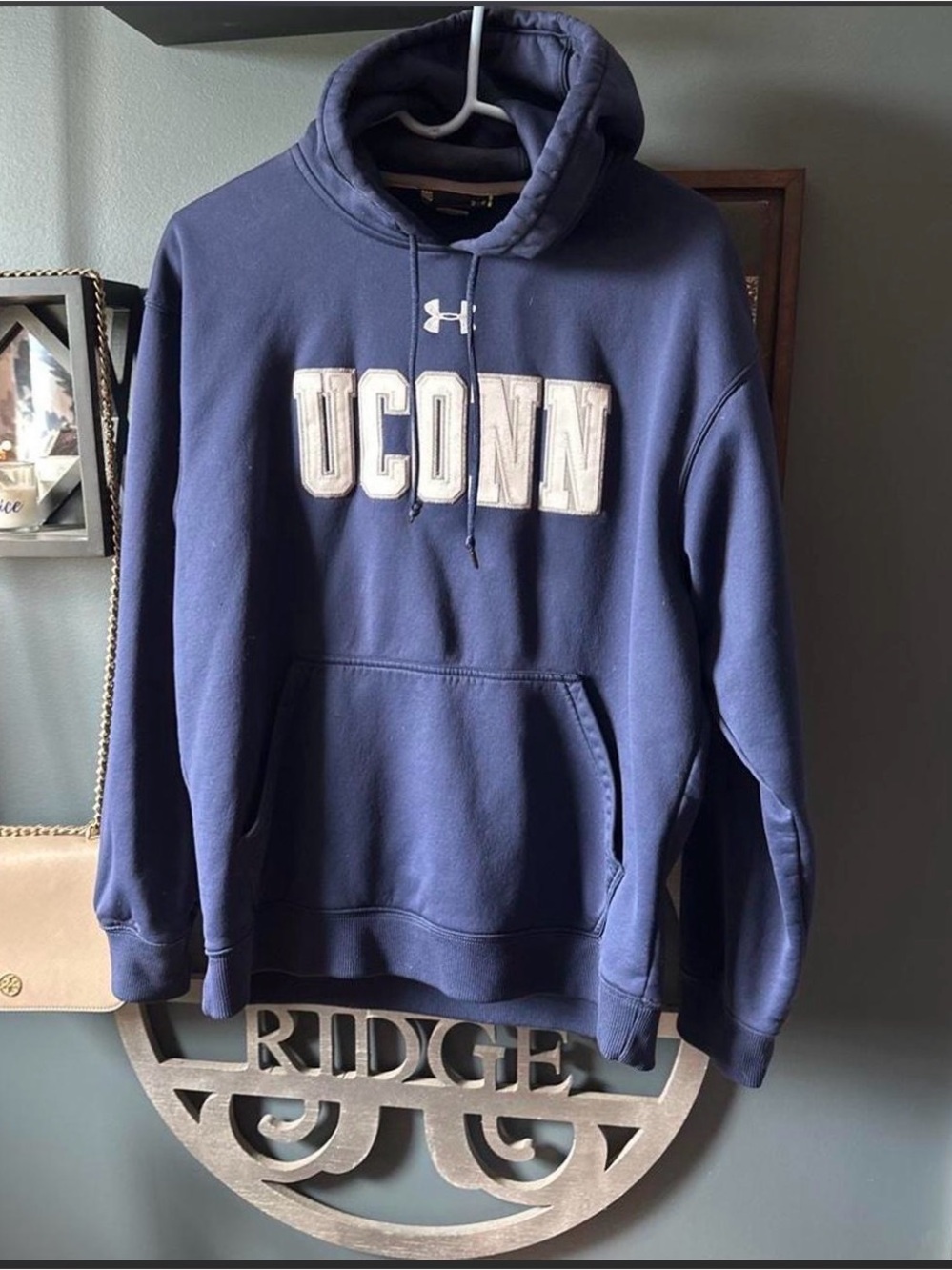 Under Armour Navy UCONN Pullover Hoodie